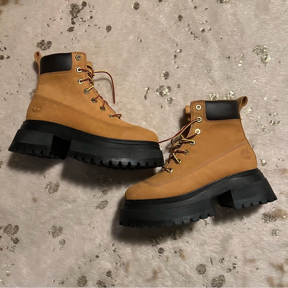 NEW Timberland 7 Sky 6” Brown Leather Lace Up Boots - Picture 1 of 6